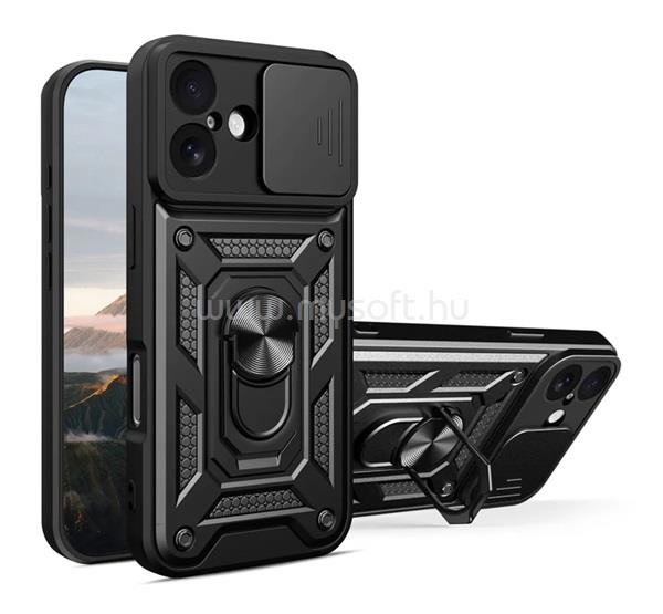 GIGAPACK iPhone 17 GIGAPACK Defender szilikon telefonvédő ütésállóság, kameravédő, FEKETE