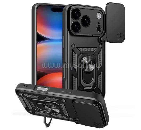 GIGAPACK iPhone 18 Pro Max / 17 Pro Max GIGAPACK Defender szilikon telefonvédő ütésállóság, kameravédő, FEKETE