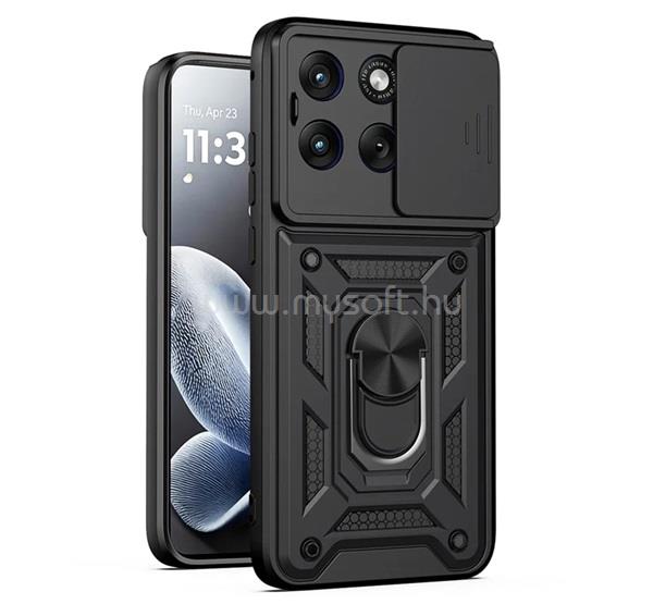 GIGAPACK Motorola Edge 70 Fusion GIGAPACK Defender szilikon telefonvédő ütésállóság, kameravédő, FEKETE