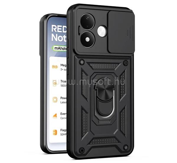 GIGAPACK Redmi Note 17 4G / Note 17 5G GIGAPACK Defender szilikon telefonvédő ütésállóság, kameravédő, FEKETE