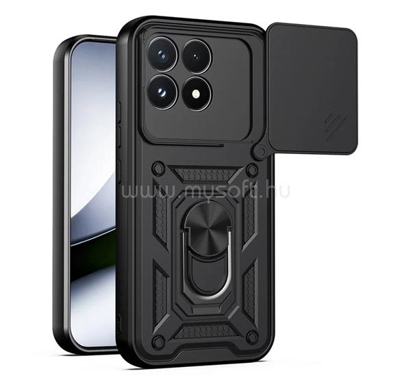 GIGAPACK Poco F9 Pro GIGAPACK Defender szilikon telefonvédő ütésállóság, kameravédő, FEKETE