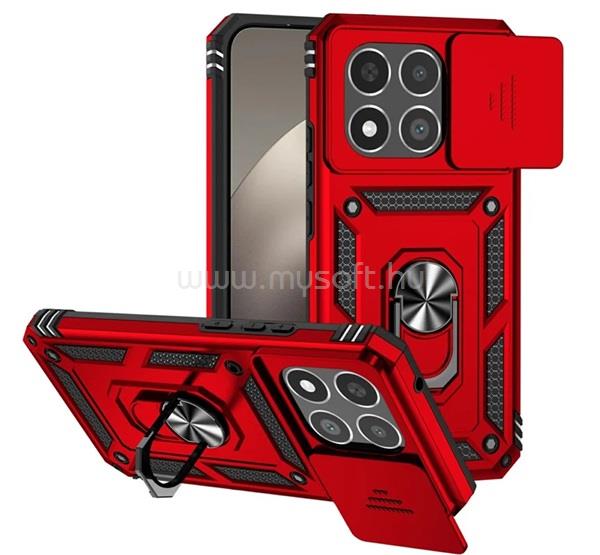 GIGAPACK Xiaomi 15T GIGAPACK Defender szilikon telefonvédő ütésállóság, kameravédő, PIROS