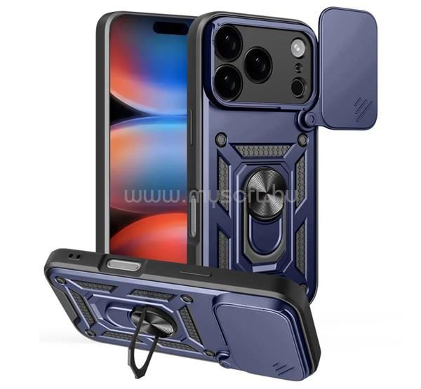 GIGAPACK iPhone 18 Pro Max / 17 Pro Max GIGAPACK Defender szilikon telefonvédő ütésállóság, kameravédő, SÖTÉTKÉK