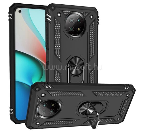 GIGAPACK Redmi Note 9T 5G / Note 9 5G GIGAPACK Defender szilikon telefonvédő ütésállóság, mágneses, FEKETE