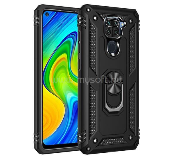 GIGAPACK Redmi Note 9 GIGAPACK Defender szilikon telefonvédő ütésállóság, mágneses, FEKETE