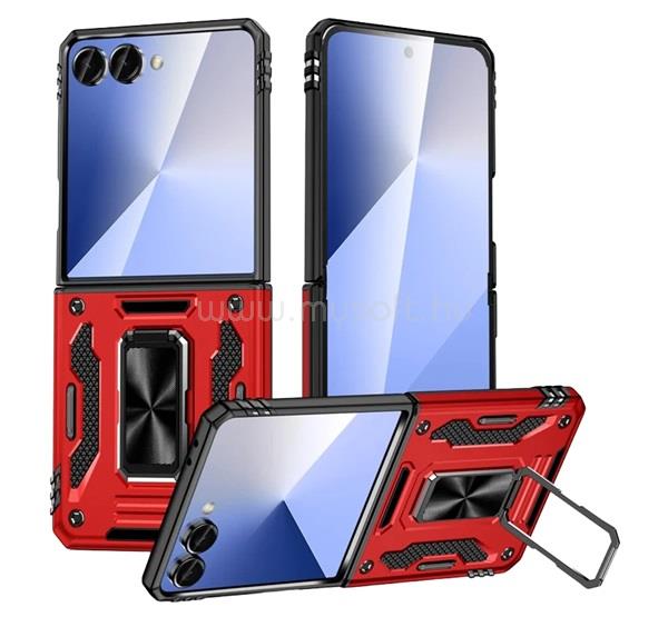 GIGAPACK Samsung Z Flip8 / Z Flip7 GIGAPACK Defender szilikon telefonvédő ütésállóság, mágneses, PIROS