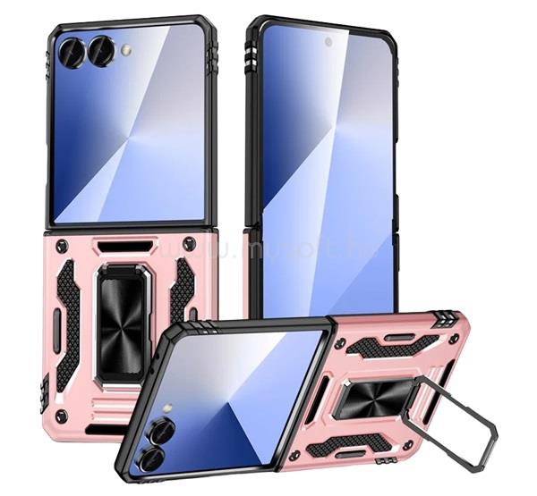 GIGAPACK Samsung Z Flip8 / Z Flip7 GIGAPACK Defender szilikon telefonvédő ütésállóság, mágneses, ROZÉARANY