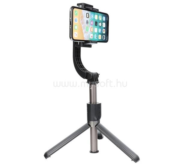 GIGAPACK GIGAPACK Kamera stabilizátor bluetooth szelfibot állvány funkció, 86cm + vezeték nélküli távirányító, FEKETE