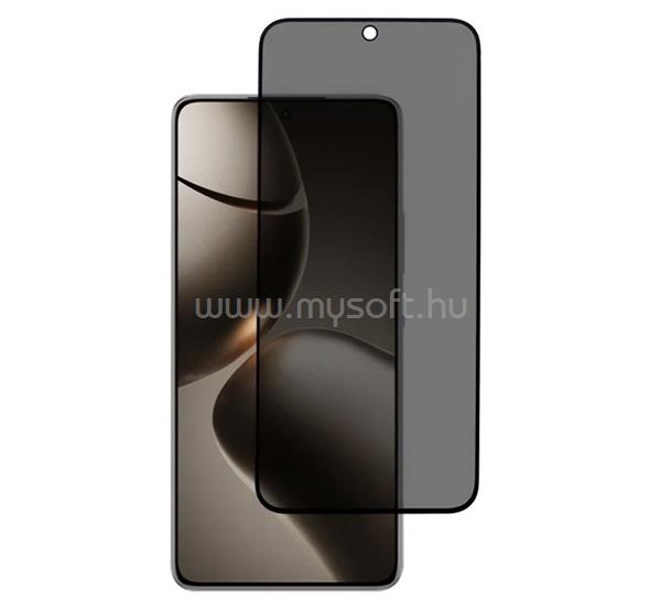 GIGAPACK Xiaomi 15T Pro / 15T GIGAPACK Képernyővédő üveg 0.3mm, betekintés védelem, FEKETE
