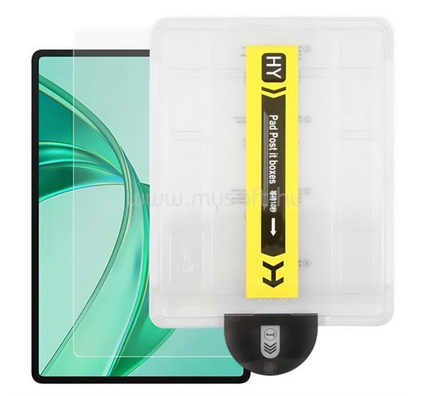 GIGAPACK Honor Pad X8a GIGAPACK Képernyővédő üveg 0.3mm, NEM íves + segédkeret, ÁTLÁTSZÓ