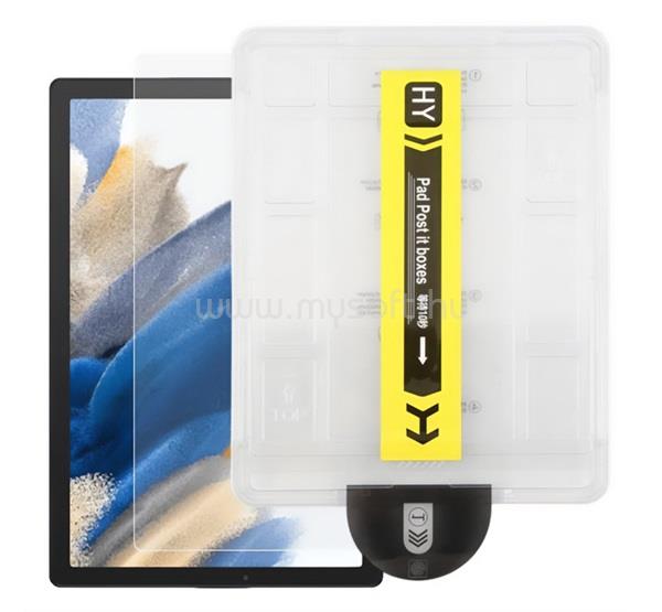 GIGAPACK Samsung Tab A8 10.5 LTE (2021) GIGAPACK Képernyővédő üveg 0.3mm, NEM íves + segédkeret, ÁTLÁTSZÓ