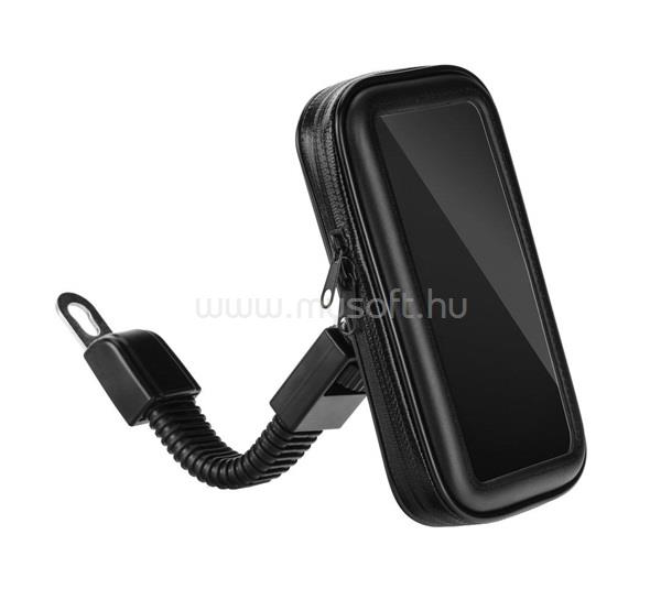 GIGAPACK GIGAPACK kerékpáros és motoros telefontartó tükörre, 5.5-6.3", FEKETE