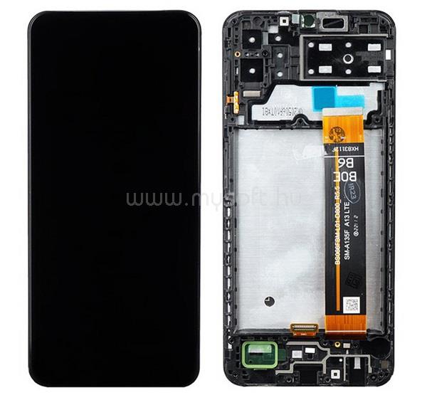 GIGAPACK Samsung A13 4G GIGAPACK LCD kijelző + érintőpanel + keret FEKETE