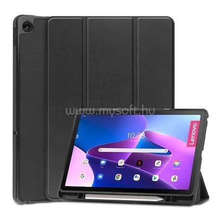 GIGAPACK Lenovo Tab M10 Plus / Tab M10 Plus GIGAPACK Tok álló, bőr hatású aktív FLIP, ceruza tartó, FEKETE