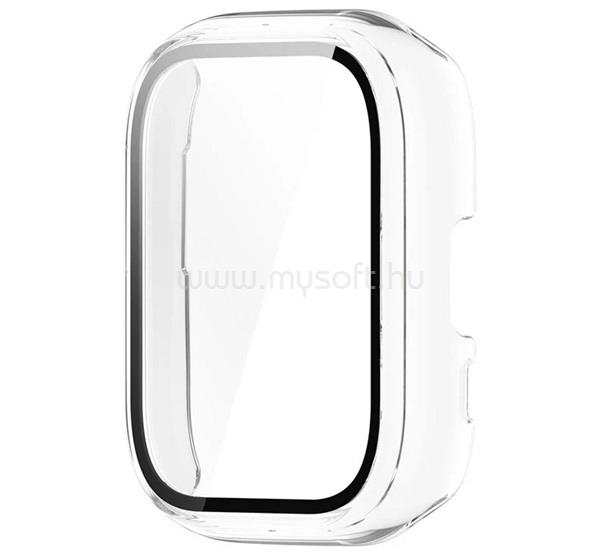 GIGAPACK Amazfit Active GIGAPACK Műanyag keret BUMPER, ütésállóság + kijelzővédő üveg, ÁTLÁTSZÓ