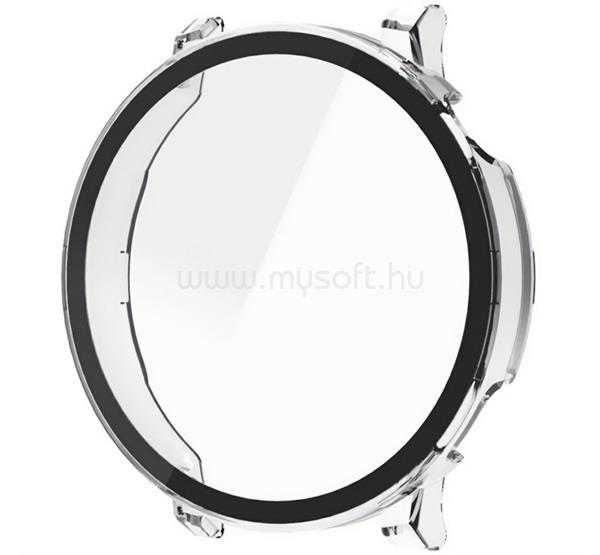 GIGAPACK Huawei Watch GT 5 46mm GIGAPACK Műanyag keret BUMPER, ütésállóság + kijelzővédő üveg, ÁTLÁTSZÓ
