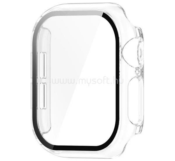 GIGAPACK Apple Watch Series 11 42mm / 10 42mm GIGAPACK Műanyag keret BUMPER, ütésállóság + kijelzővédő üveg, ÁTLÁTSZÓ