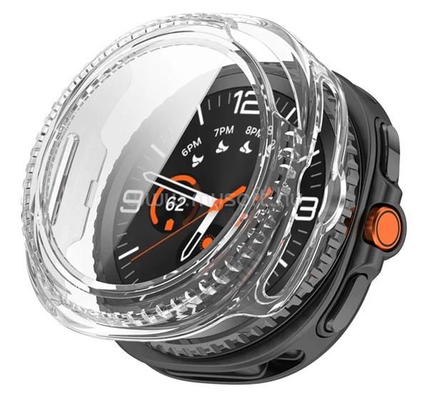 GIGAPACK Samsung Watch 8 Classic eSIM 46mm GIGAPACK Műanyag keret BUMPER, ütésállóság + kijelzővédő üveg, ÁTLÁTSZÓ