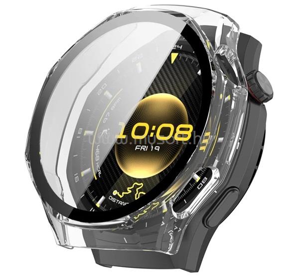 GIGAPACK Huawei Watch GT 6 Pro 46mm GIGAPACK Műanyag keret BUMPER, ütésállóság + kijelzővédő üveg, ÁTLÁTSZÓ