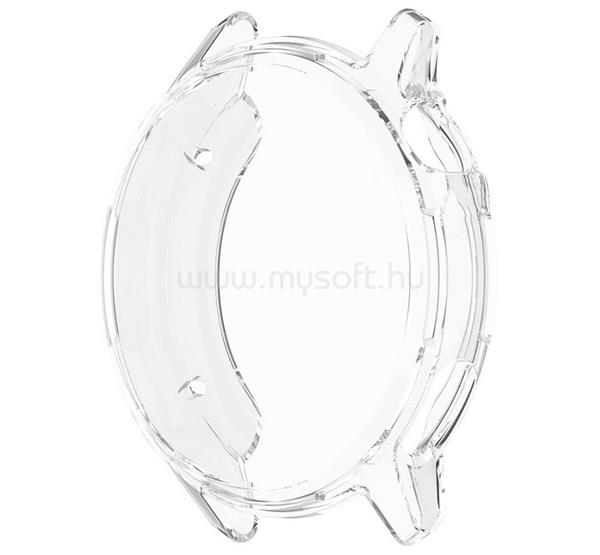 GIGAPACK Huawei Watch GT Runner 2 GIGAPACK Műanyag keret BUMPER, ütésállóság + kijelzővédő üveg, ÁTLÁTSZÓ