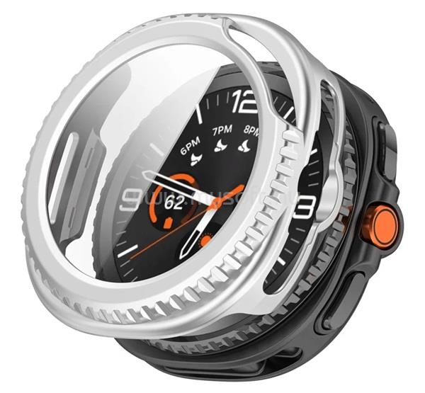 GIGAPACK Samsung Watch 8 Classic eSIM 46mm GIGAPACK Műanyag keret BUMPER, ütésállóság + kijelzővédő üveg, EZÜST
