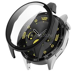 GIGAPACK Huawei Watch GT 4 46mm GIGAPACK Műanyag keret BUMPER, ütésállóság + kijelzővédő üveg, FEKETE GP-158358 small