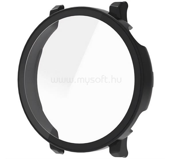GIGAPACK Huawei Watch GT 5 46mm GIGAPACK Műanyag keret BUMPER, ütésállóság + kijelzővédő üveg, FEKETE