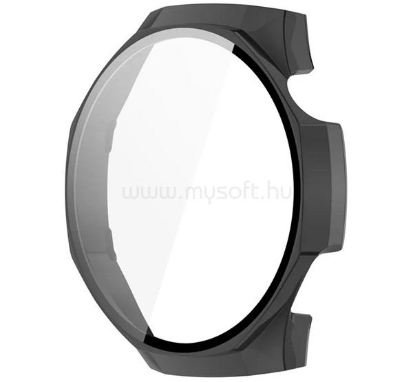 GIGAPACK Huawei Watch GT 5 Pro 46mm GIGAPACK Műanyag keret BUMPER, ütésállóság + kijelzővédő üveg, FEKETE