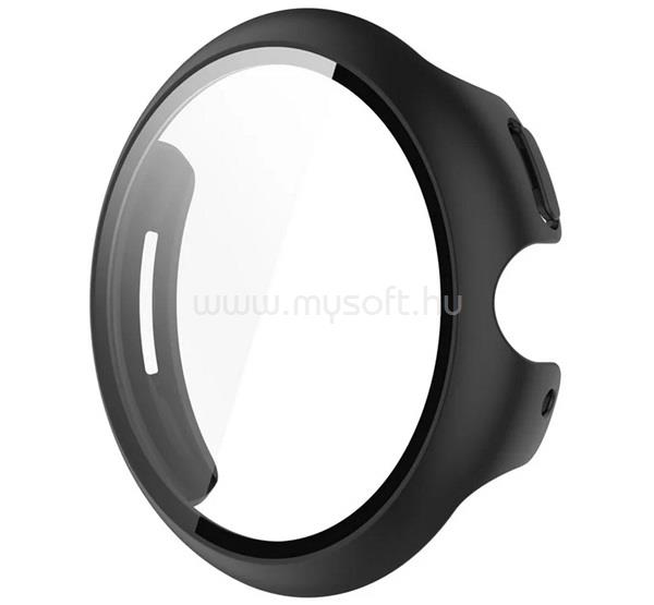 GIGAPACK Google Pixel Watch 3 41mm GIGAPACK Műanyag keret BUMPER, ütésállóság + kijelzővédő üveg, FEKETE