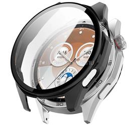 GIGAPACK Huawei Watch GT 6 46mm GIGAPACK Műanyag keret BUMPER, ütésállóság + kijelzővédő üveg, FEKETE GP-177445 small
