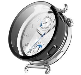 GIGAPACK Huawei Watch GT 6 41mm GIGAPACK Műanyag keret BUMPER, ütésállóság + kijelzővédő üveg, FEKETE GP-178977 small