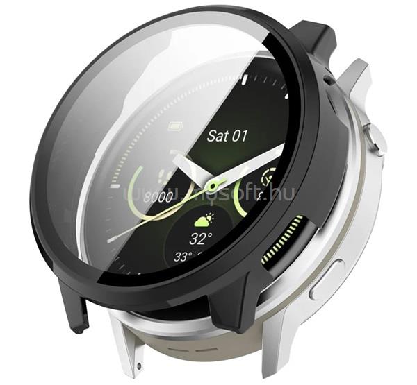 GIGAPACK Garmin Venu 4 45mm GIGAPACK Műanyag keret BUMPER, ütésállóság + kijelzővédő üveg, FEKETE