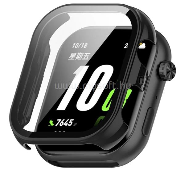 GIGAPACK Honor Choice InfoWear Watch 2i GIGAPACK Műanyag keret BUMPER, ütésállóság + kijelzővédő üveg, FEKETE