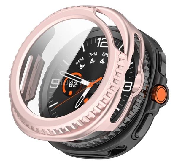 GIGAPACK Samsung Watch 8 Classic eSIM 46mm GIGAPACK Műanyag keret BUMPER, ütésállóság + kijelzővédő üveg, RÓZSASZÍN