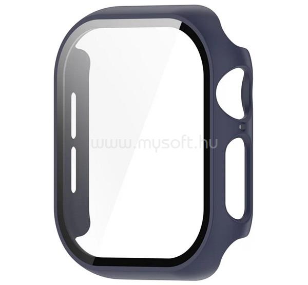 GIGAPACK Apple Watch Series 11 42mm / 10 42mm GIGAPACK Műanyag keret BUMPER, ütésállóság + kijelzővédő üveg, SÖTÉTKÉK
