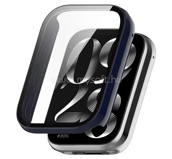 GIGAPACK Xiaomi Smart Band 9 Pro GIGAPACK Műanyag keret BUMPER, ütésállóság + kijelzővédő üveg, SÖTÉTKÉK