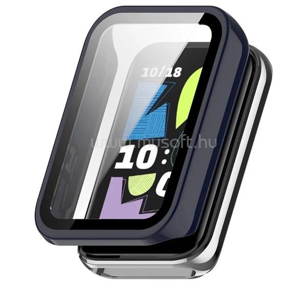 GIGAPACK Honor Band 10 GIGAPACK Műanyag keret BUMPER, ütésállóság + kijelzővédő üveg, SÖTÉTKÉK