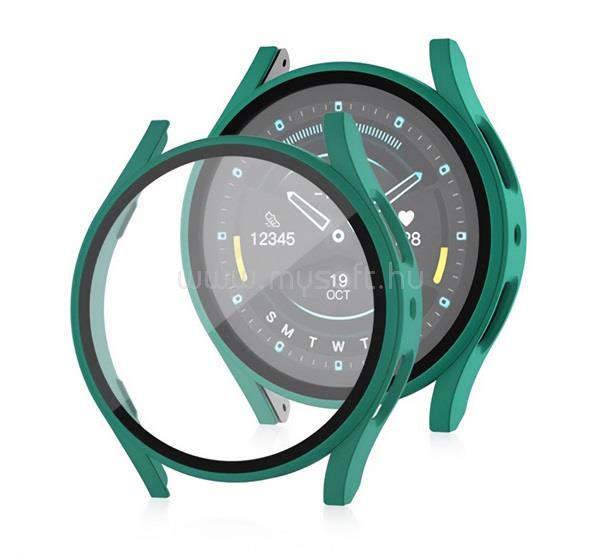 GIGAPACK Samsung Watch 7 eSIM 40mm / 7 40mm GIGAPACK Műanyag keret BUMPER, ütésállóság + kijelzővédő üveg, SÖTÉTZÖLD