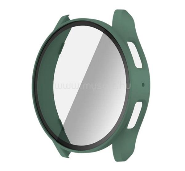 GIGAPACK Samsung Watch 7 eSIM 44mm / 7 44mm GIGAPACK Műanyag keret BUMPER, ütésállóság + kijelzővédő üveg, SÖTÉTZÖLD