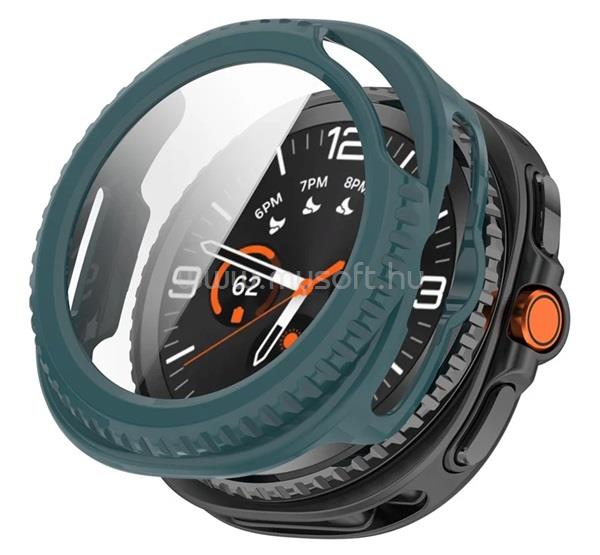 GIGAPACK Samsung Watch 8 Classic eSIM 46mm GIGAPACK Műanyag keret BUMPER, ütésállóság + kijelzővédő üveg, SÖTÉTZÖLD