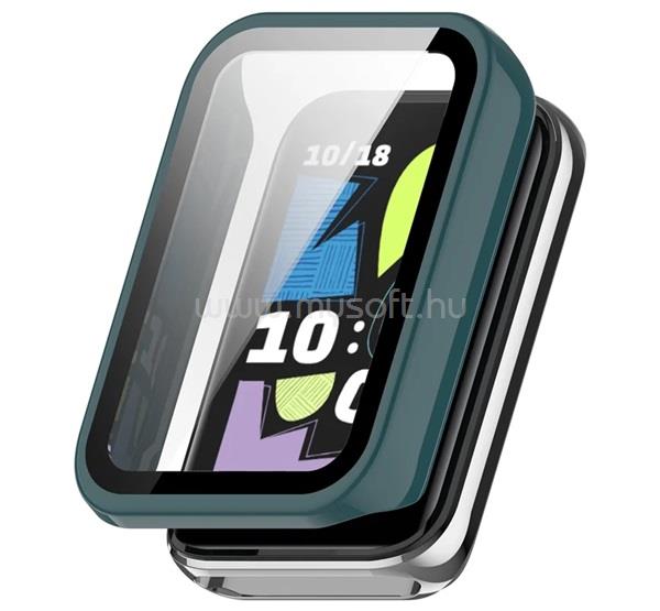 GIGAPACK Honor Band 10 GIGAPACK Műanyag keret BUMPER, ütésállóság + kijelzővédő üveg, SÖTÉTZÖLD