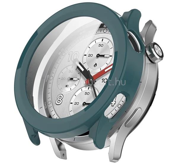 GIGAPACK Xiaomi Watch S5 GIGAPACK Műanyag keret BUMPER, ütésállóság + kijelzővédő üveg, SÖTÉTZÖLD