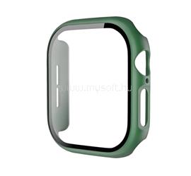 GIGAPACK Apple Watch Series 12 42mm GIGAPACK Műanyag keret BUMPER, ütésállóság + kijelzővédő üveg, SÖTÉTZÖLD GP-196352 small