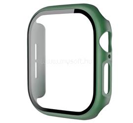 GIGAPACK Apple Watch Series 12 46mm GIGAPACK Műanyag keret BUMPER, ütésállóság + kijelzővédő üveg, SÖTÉTZÖLD GP-196353 small