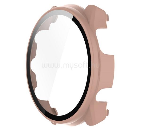 GIGAPACK Garmin Forerunner 965 GIGAPACK Műanyag keret ütésálló + kijelzővédő üveg RÓZSASZÍN