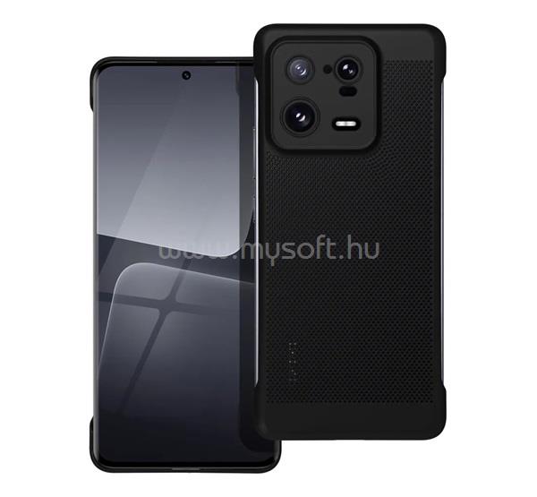 GIGAPACK Xiaomi 13 Pro GIGAPACK műanyag telefonvédő légáteresztő, kameravédő, FEKETE