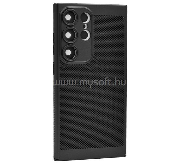 GIGAPACK Samsung S24 Ultra GIGAPACK Műanyag telefonvédő légáteresztő, kameravédő, FEKETE