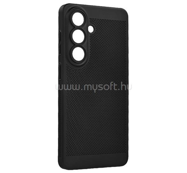 GIGAPACK Samsung S26 Plus GIGAPACK Műanyag telefonvédő légáteresztő, kameravédő, FEKETE