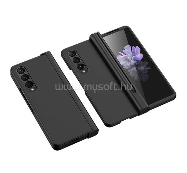 GIGAPACK Samsung Z Fold4 5G GIGAPACK műanyag telefonvédő matt, ceruza tartó, FEKETE