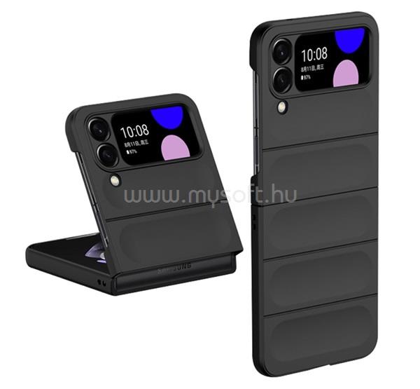 GIGAPACK Samsung Z Flip4 5G GIGAPACK műanyag telefonvédő ütésállóság, 3D, FEKETE